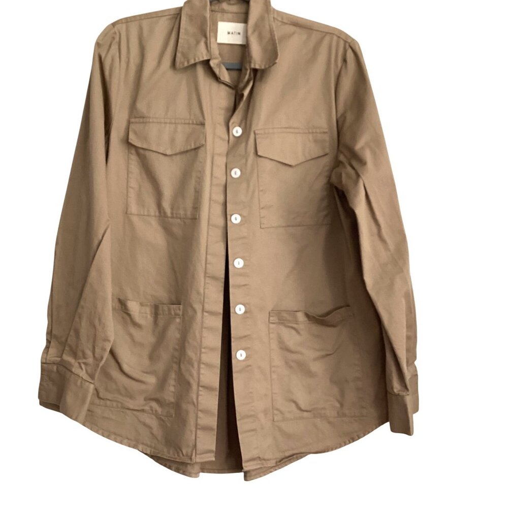 MATIN Women’s Khaki Cargo Utility JACKET Size 8 MADE In AUSTRALIA Preowned